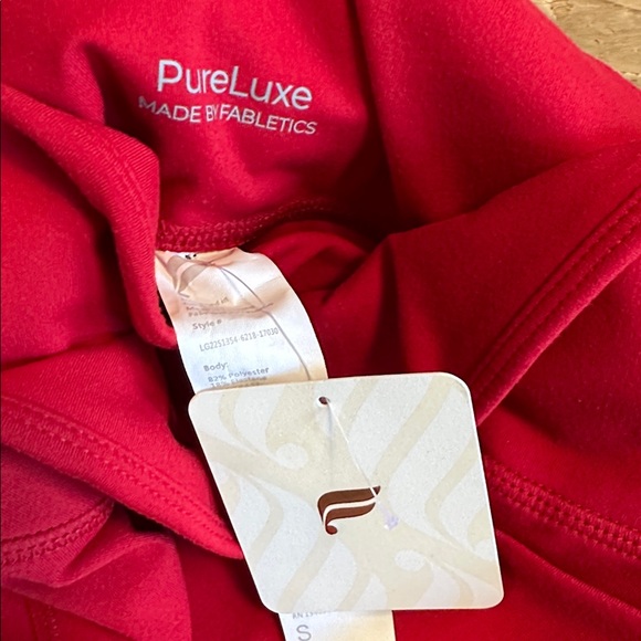 NWT- Fabletics PureLuxe High-Waisted Crossover 7/8 Leggings -HOLLY BERRY (24”) - Picture 7 of 12